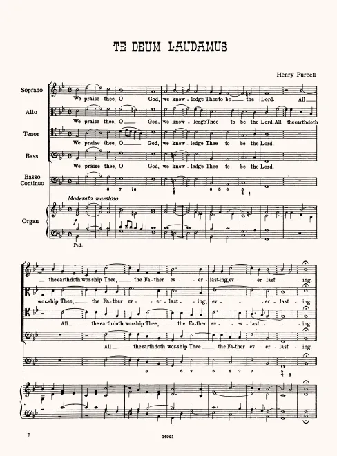 First page of Te Deum