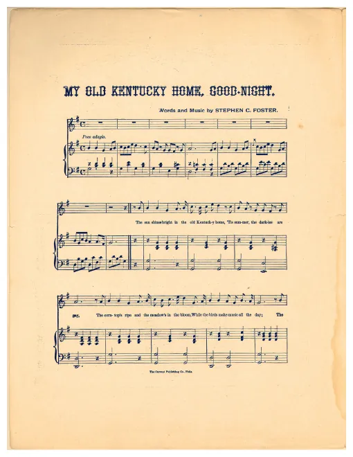 First page of My Old Kentucky Home