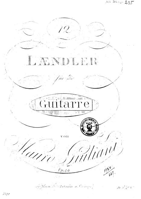 First page of 12 Ländler