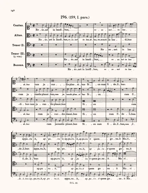 First page of Resonet in laudibus