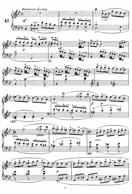 First page of Keyboard Sonata in B-flat major