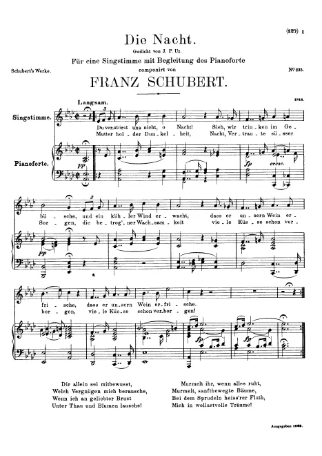 First page of Die Nacht