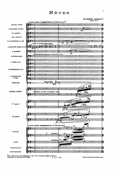 First page of Rêves
