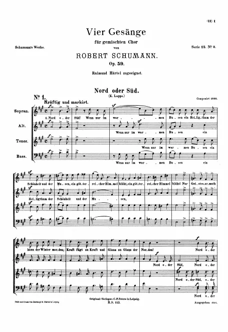 First page of 4 Gesänge
