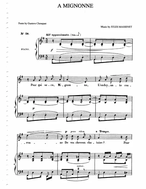 First page of 3 Chants intimes