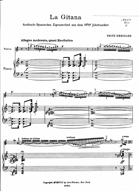 First page of La Gitana