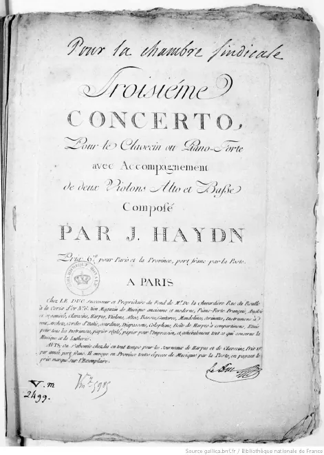 First page of Keyboard Concerto