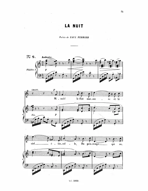 First page of La nuit