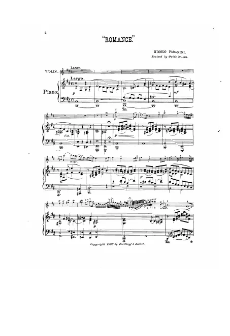 First page of Grand Sonata per chitarra e violino