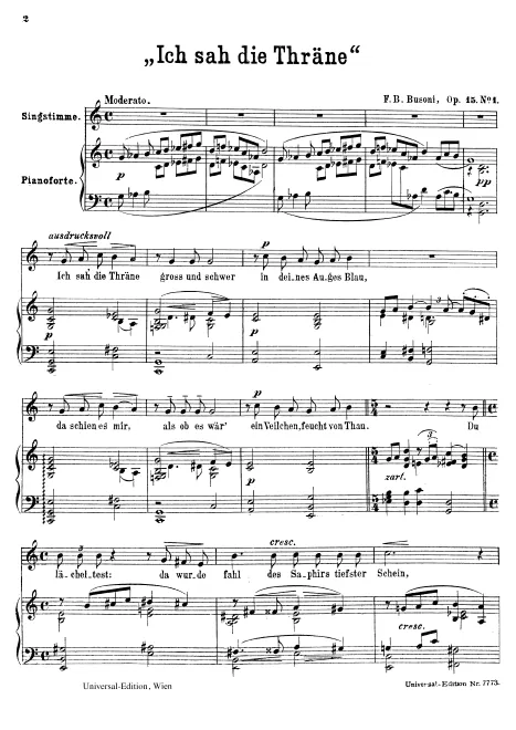 First page of 2 Lieder