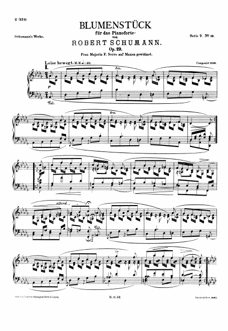 First page of Blumenstück