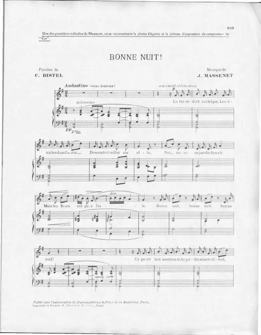 First page of 3 Mélodies, deux duos et un trio