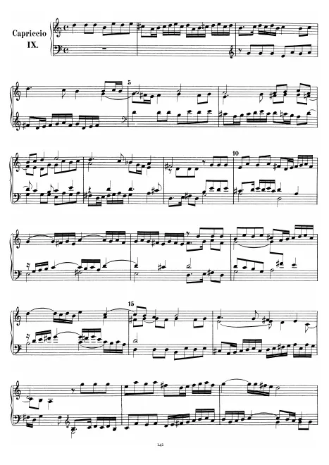 First page of Capriccio in G major