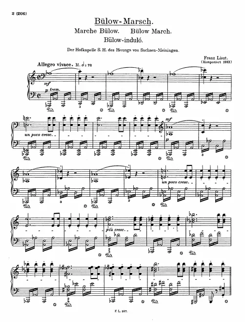 First page of Bülow-Marsch
