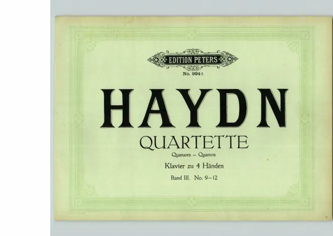 First page of String Quartet in E-flat major