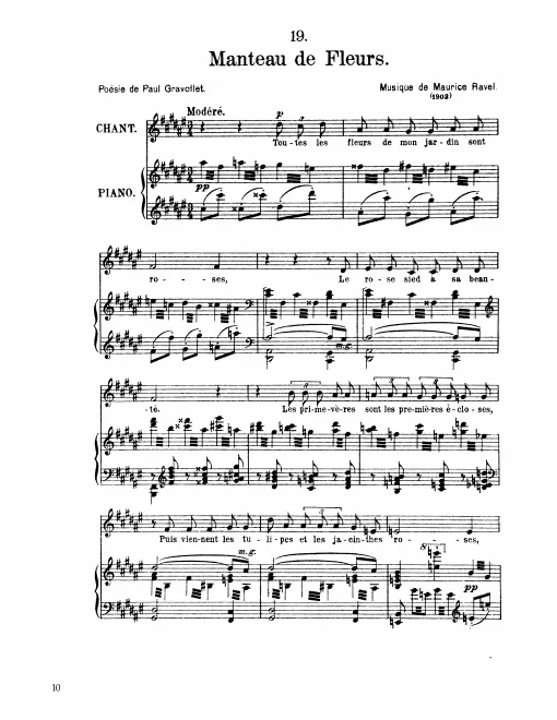First page of Manteau de fleurs