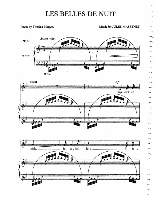 First page of Les belles de nuit