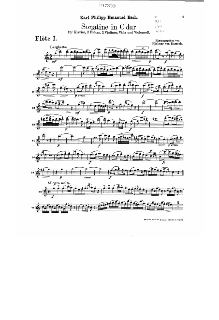 First page of Sonatina in C major