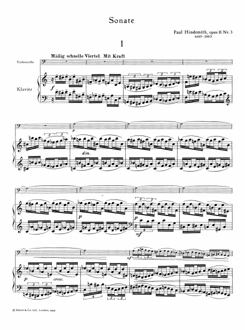 First page of Cello Sonata