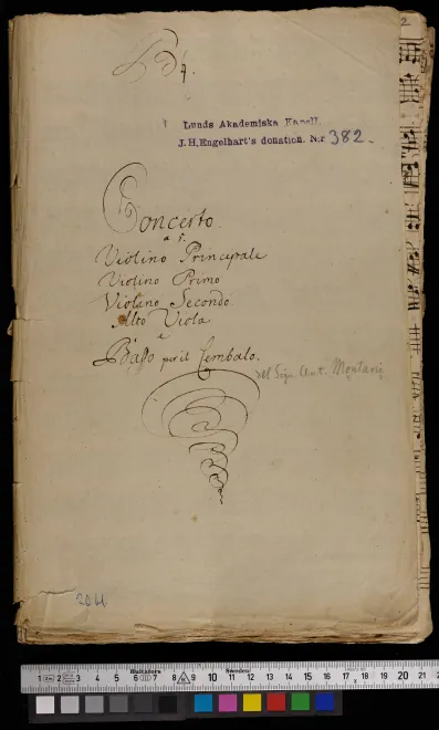 First page of Violin Concerto in B-flat major