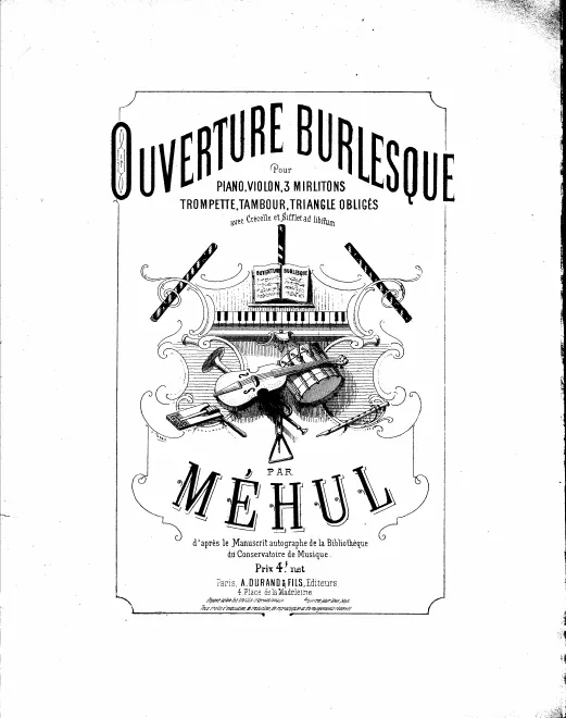 First page of Ouverture burlesque