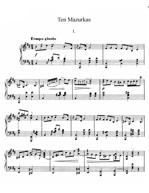 First page of 10 Mazurkas