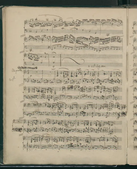 First page of Allegretto in D minor