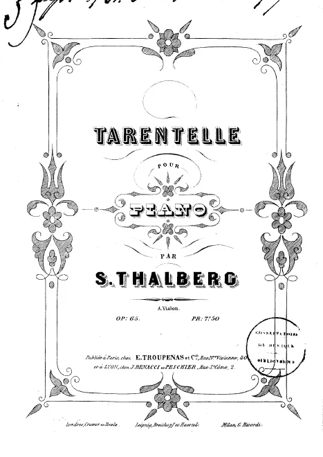 First page of Tarantelle, Op.65