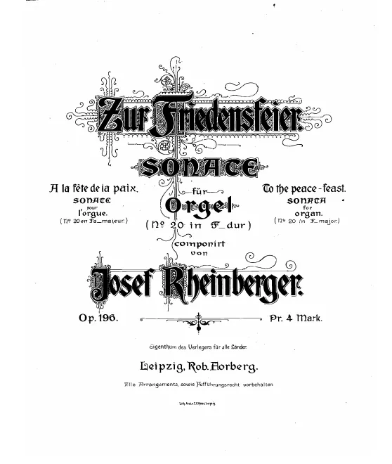 First page of Organ Sonata No.20