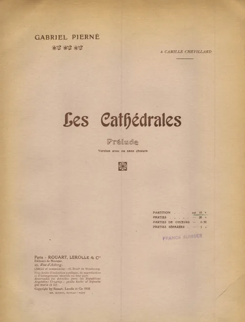 First page of Les cathèdrales