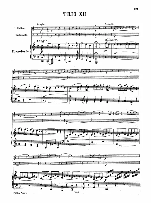 First page of Piano Trio in C major