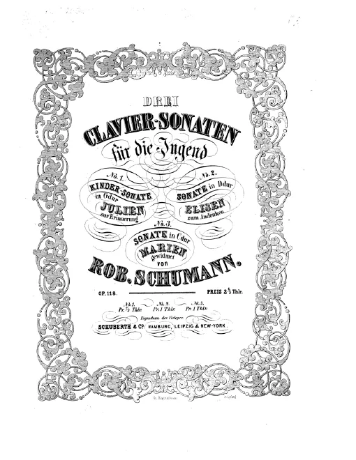 First page of 3 Piano Sonatas for the Young