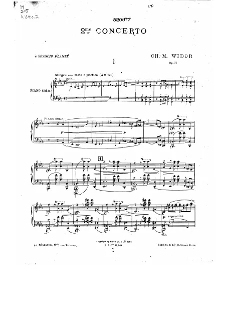 First page of Piano Concerto No.2