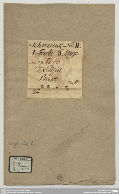 First page of Trio Sonata in F major