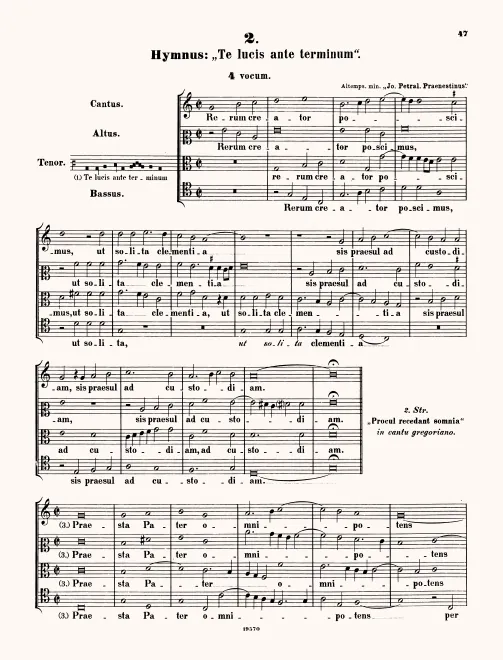 First page of Te lucis ante terminum