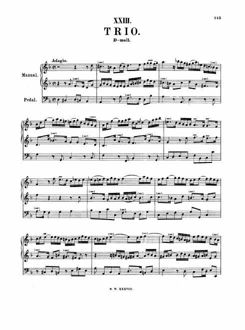 First page of Trio in D minor