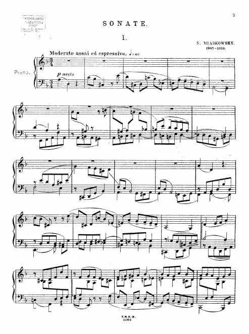 First page of Piano Sonata No.1