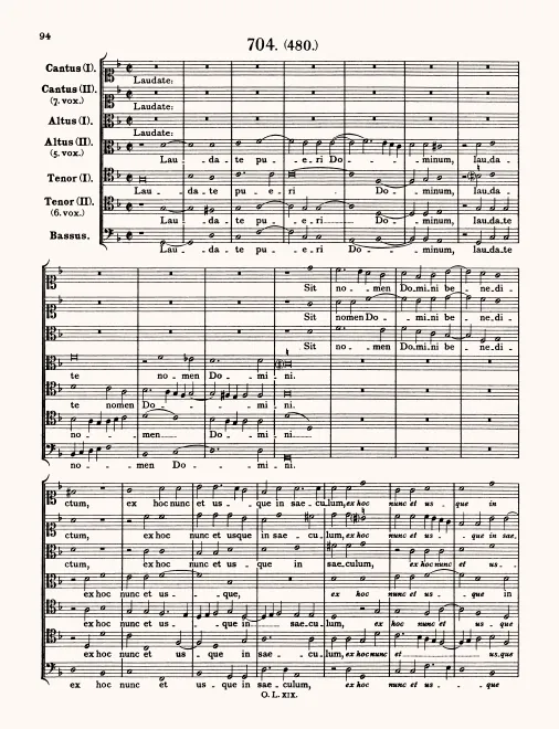 First page of Laudate pueri Dominum