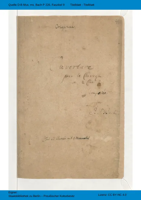 First page of Ouverture nach Französischer Art