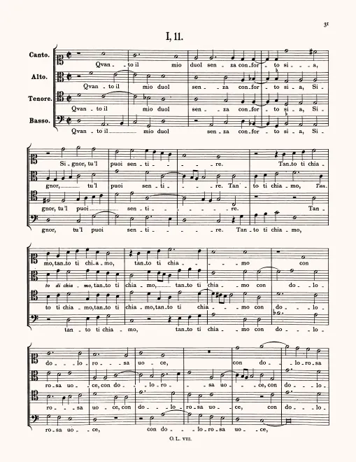 First page of Quanto il mio duol