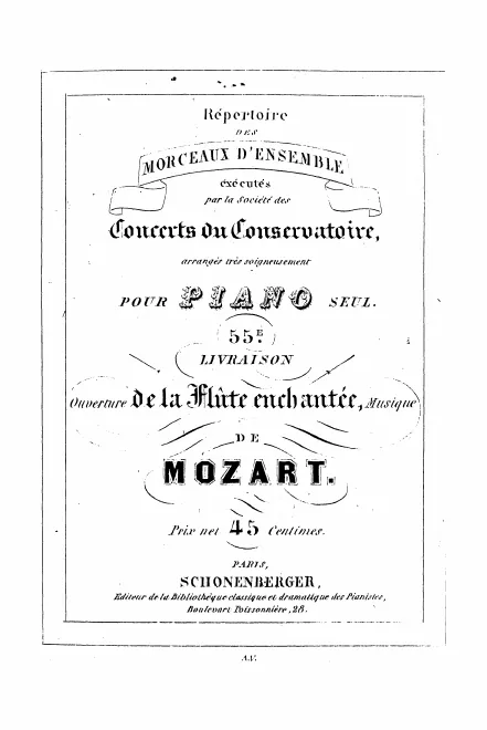 First page of Die Zauberflöte