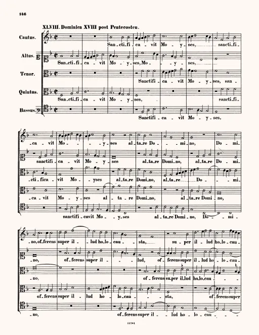 First page of Sanctificavit Moyses