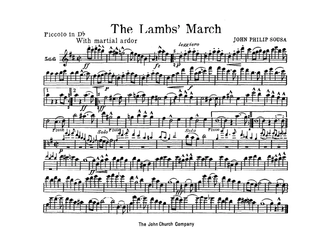 First page of The Lambs' March