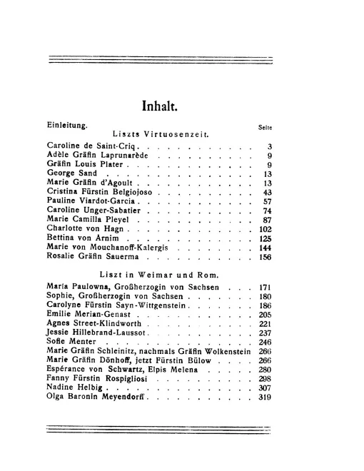First page of Liszt und die Frauen