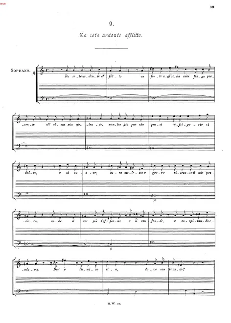 First page of Da sete ardente afflitto