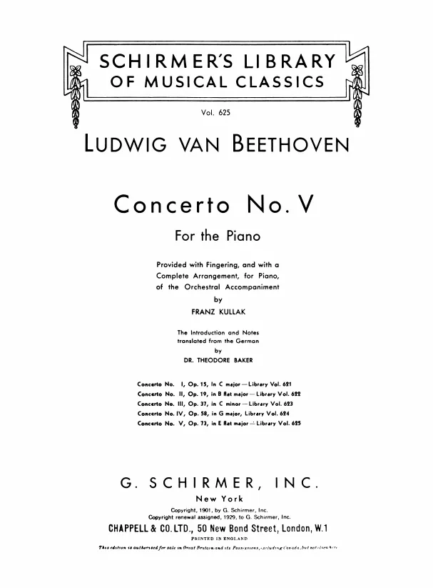 First page of Piano Concerto No.5