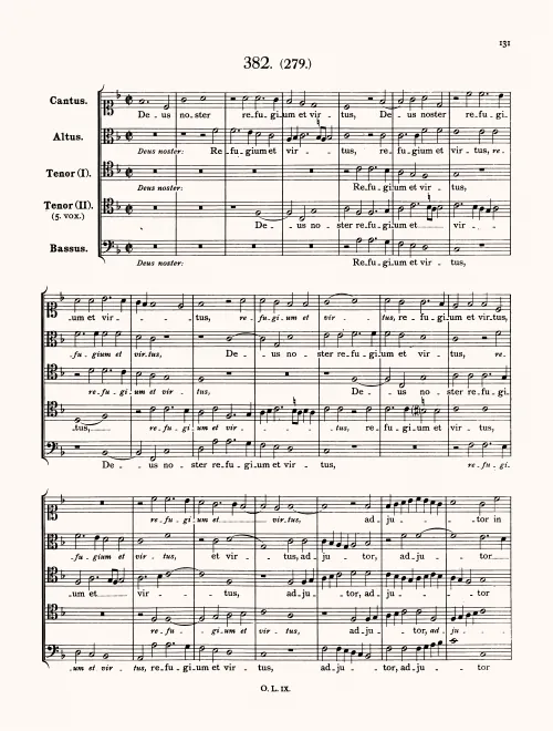 First page of Deus noster refugium et virtus