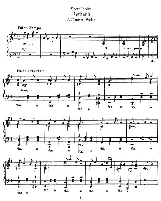 First page of Bethena
