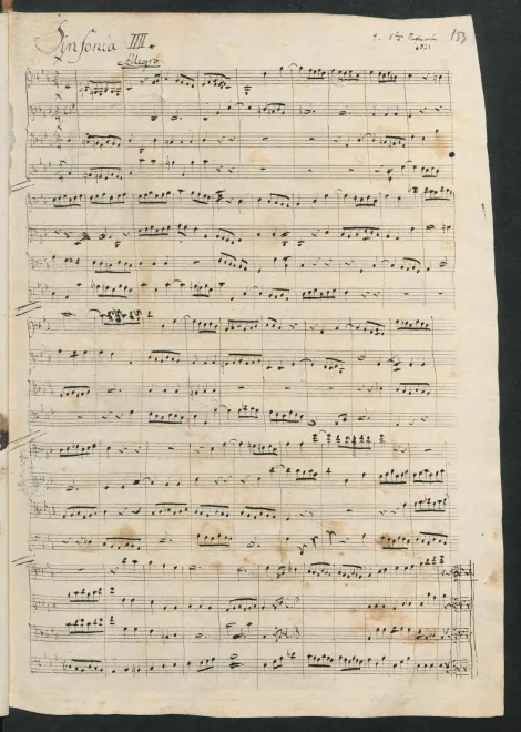 First page of String Symphony No.4 in C minor