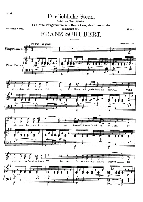 First page of Der liebliche Stern